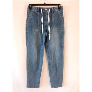 Judy Blue Light Blue Drawstring Utility Jeans